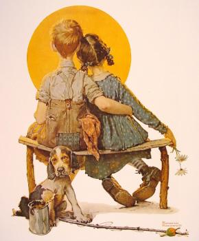 Norman Rockwell : Puppy Love